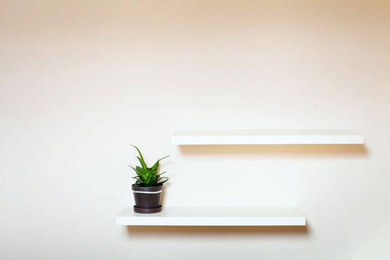 two shelves on white wall green, How To Hang Hot Wheels On Wall