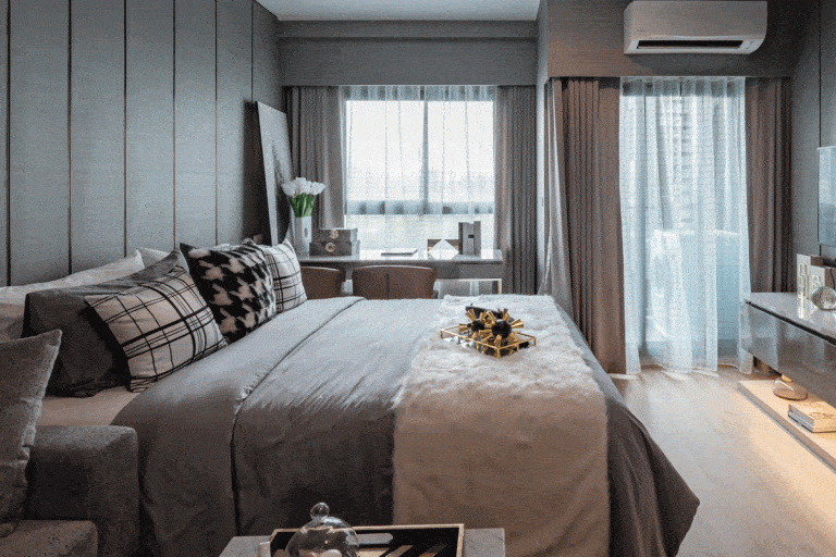 A stylish gray themed large master bedroom, 31 Awesome Decorating Ideas for Large Master Bedrooms