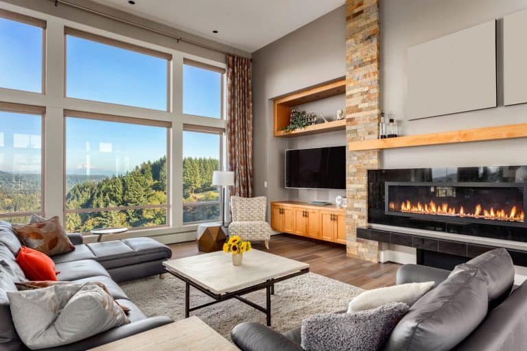 Furnished living Room with view on sunny afternoonFurnished living room in upscale new home, 11 Extra Large Living Room Layout Ideas