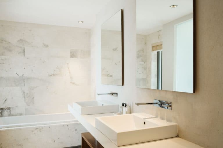 Gorgeous interior of a modern bathroom with two lavatories and two rectangular mirrors, 7 Of The Best Bathroom Sink Brands