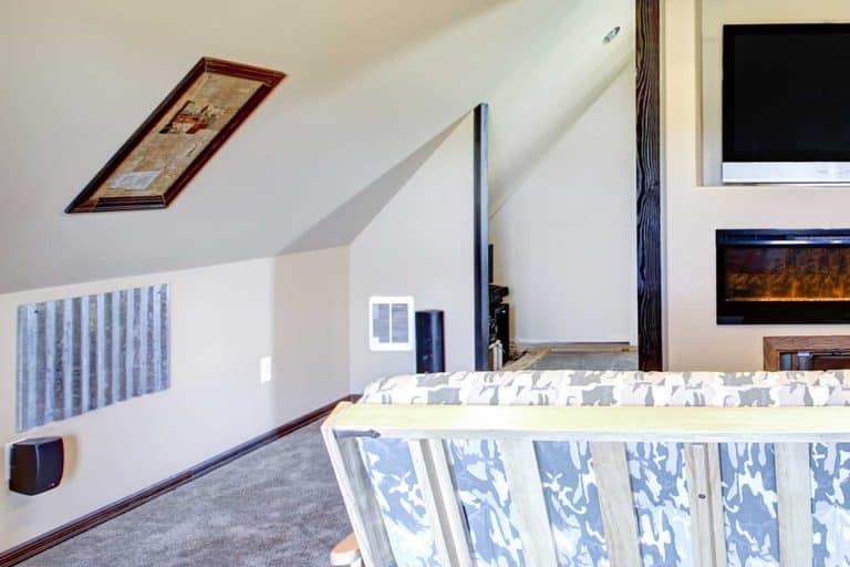 Chic attic living room with sloped ceiling, How To Hang A Picture On Sloped Ceilings And Walls
