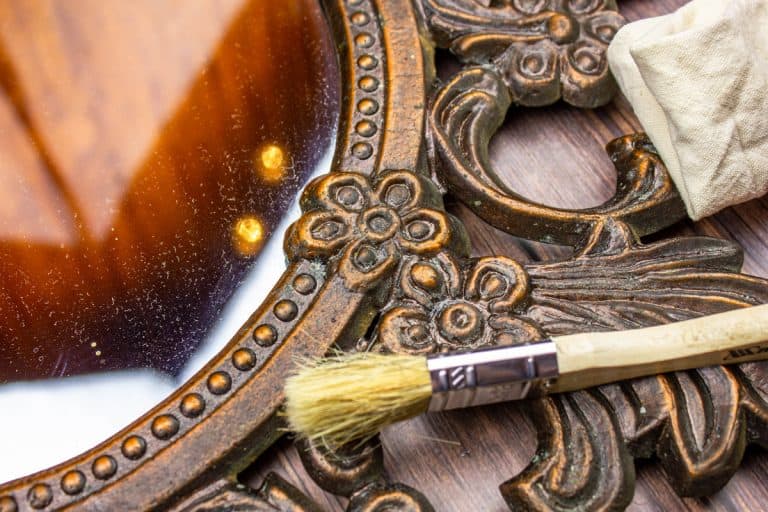The Old mirror restoration. Antique antique mirror. Restoration and cleaning of the old mirror., How To Remove Mastic From A Mirror [3 Methods To Try]
