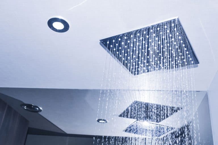 detail modern ceiling shower close up bathroom house, Pros And Cons Of Tiling A Shower Ceiling